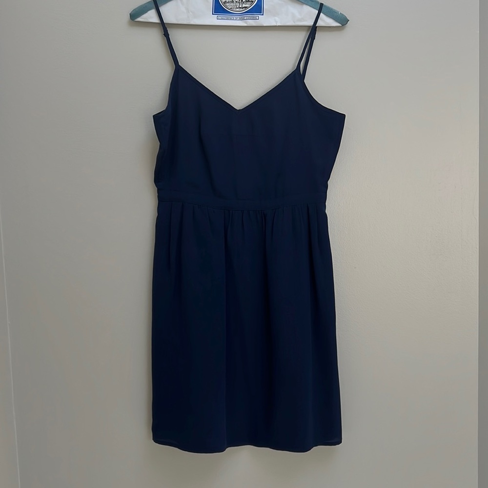 Navy Silk Dress
